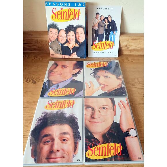 Seinfeld Seasons 1 & 2 DVD Set Volume 1-4 Complete Collection 1989-1991 - Picture 1 of 16